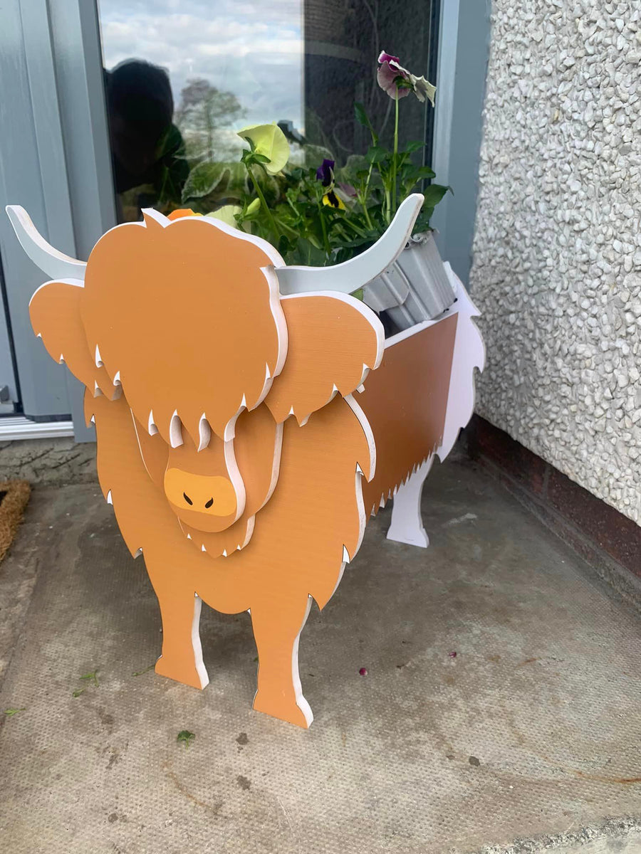 Highland Cow Planter – Grace Scott Art
