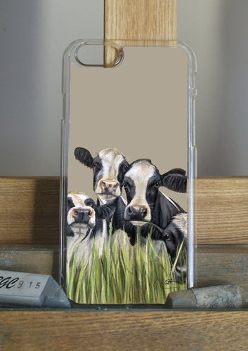 Row OF Friesian Cows Phone Case iPhone Samsung