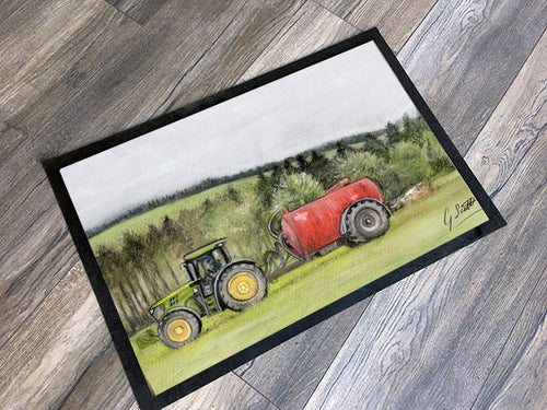 Tractor With Tanker Floor Mat