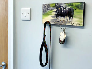 Friesian Cows In Lane Key Holder