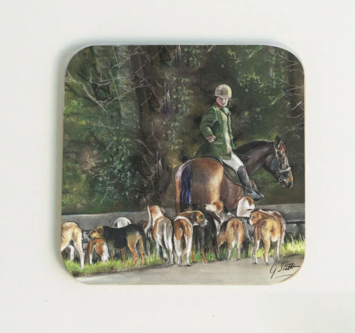 Horse and Hounds Coaster