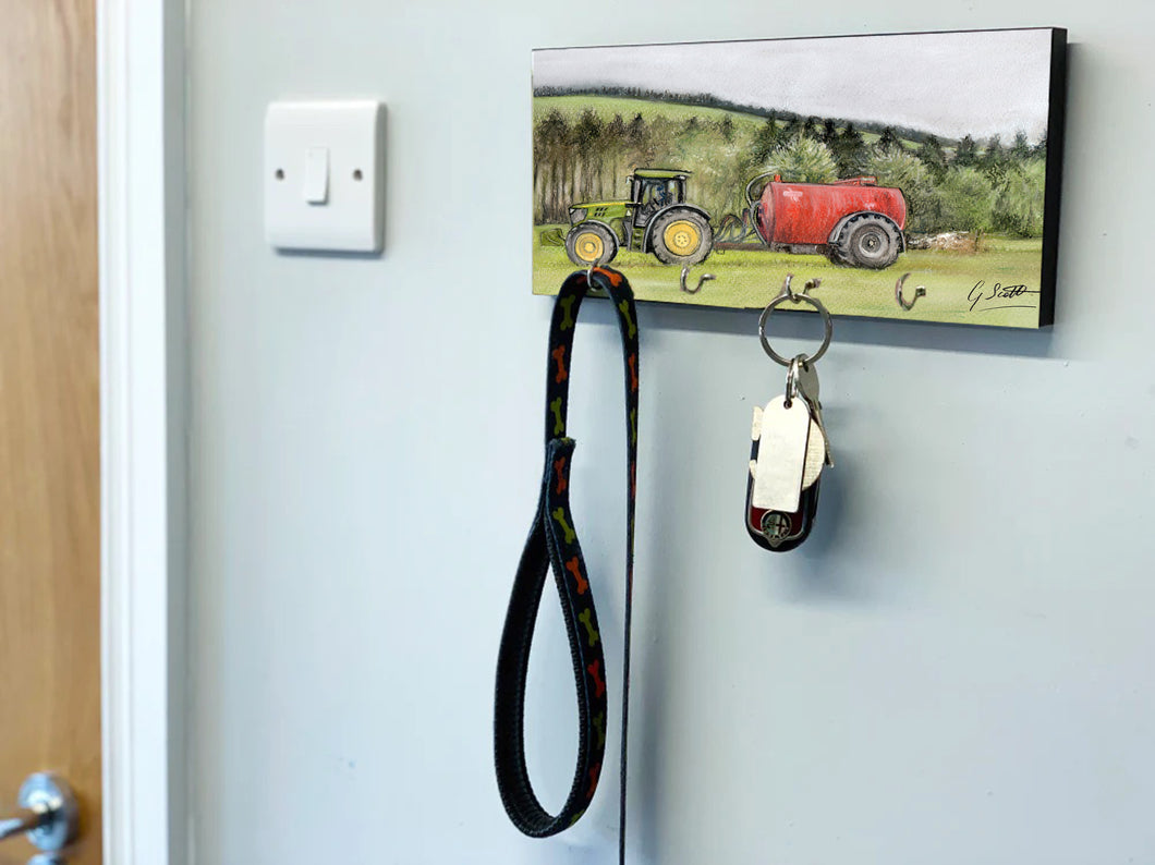 Tractor With Slurry Tanker Key Holder