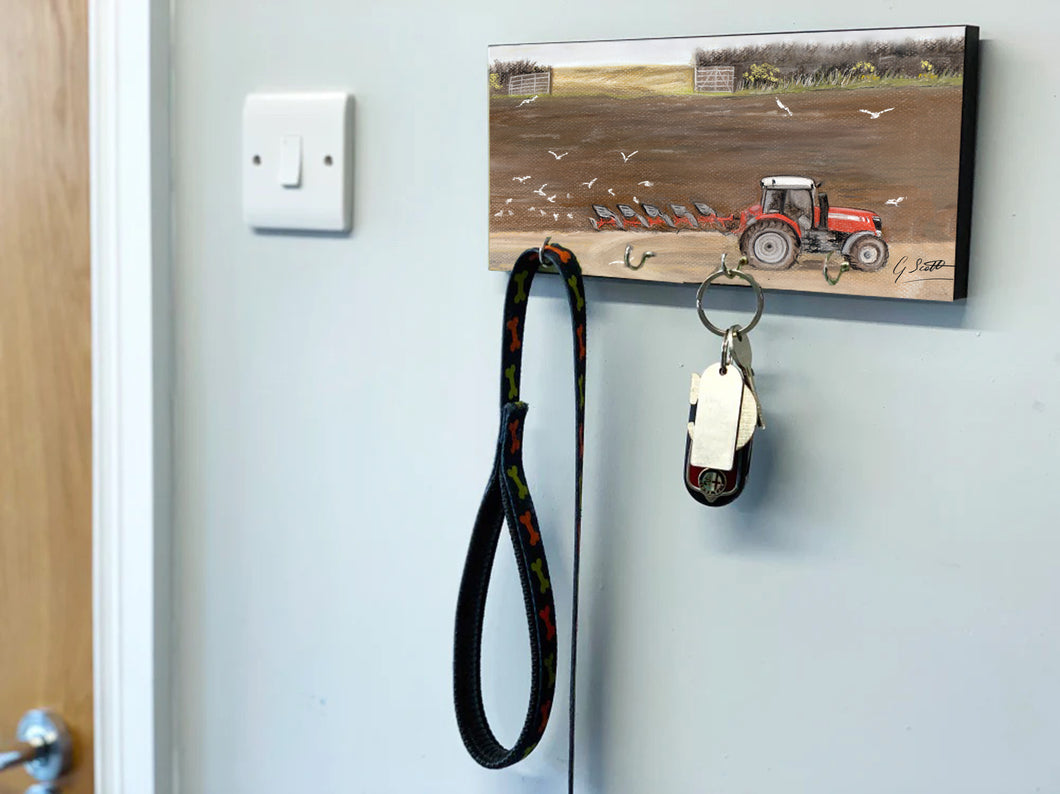 Tractor Ploughing Key Holder