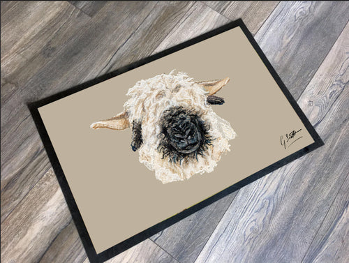 Valais Sheep Head Floor Mat