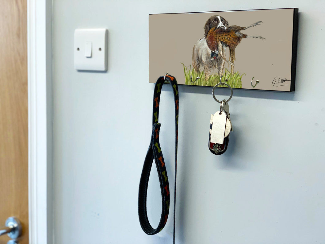 Spaniel With Pheasant Key Holder (2)