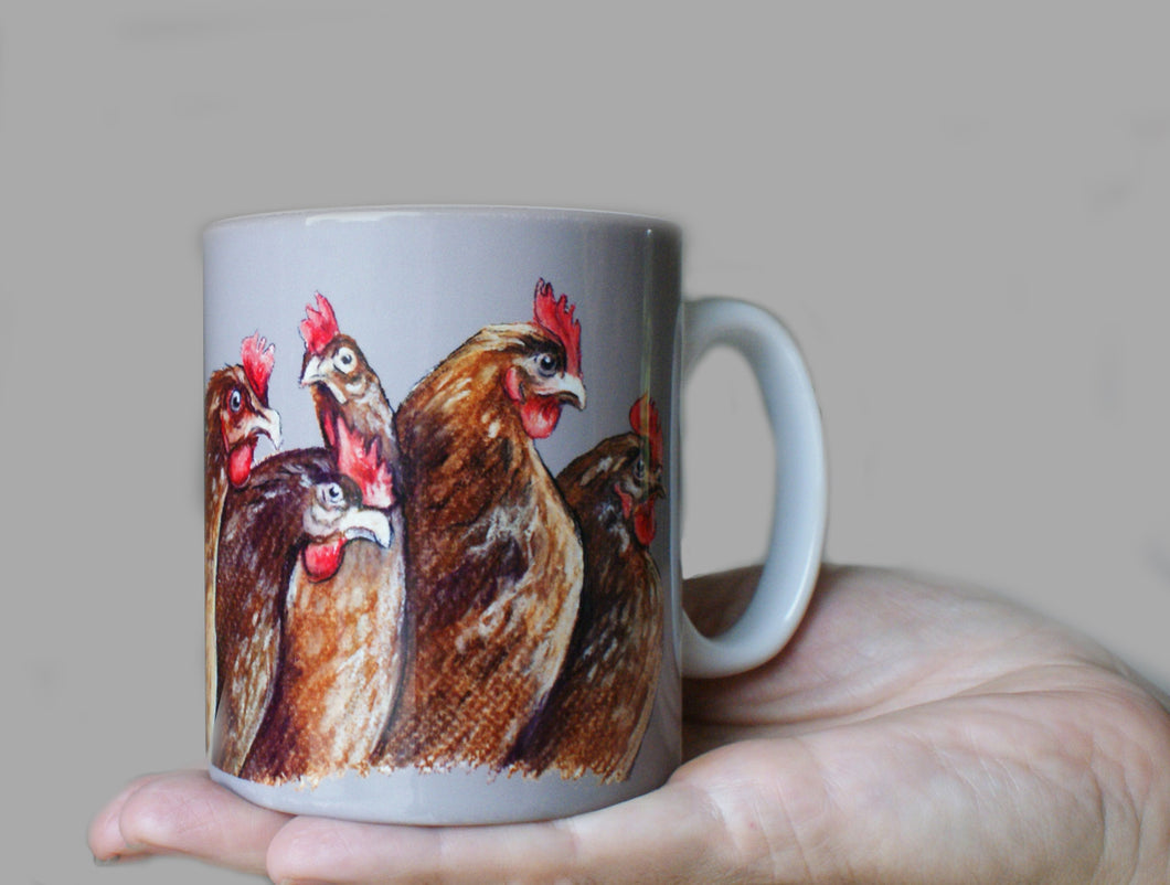 Hens in Row Mug