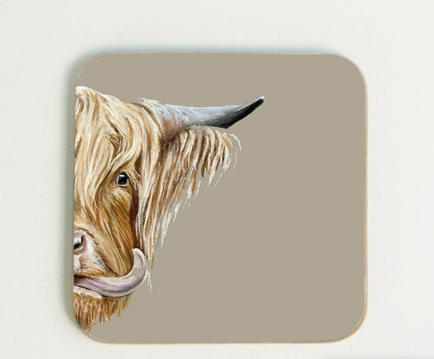 Highland Cow 2 Coaster