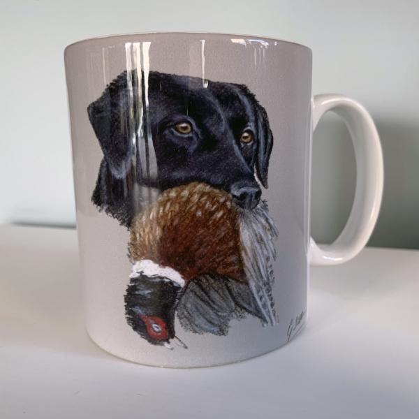 Black Labrador Hunting Themed Mug