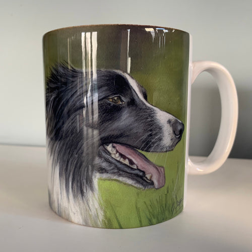 Collies Head Farming Themed Mug