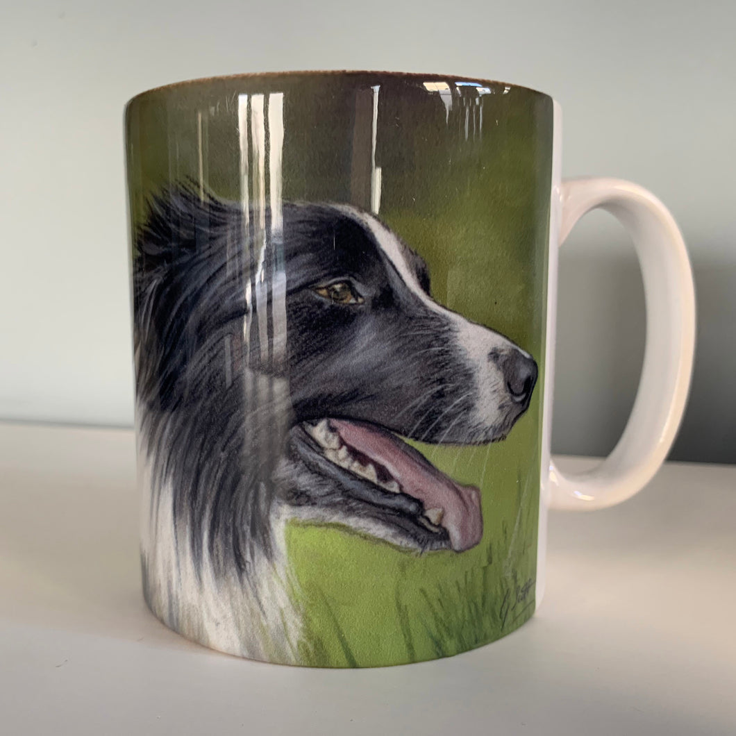 Collies Head Farming Themed Mug