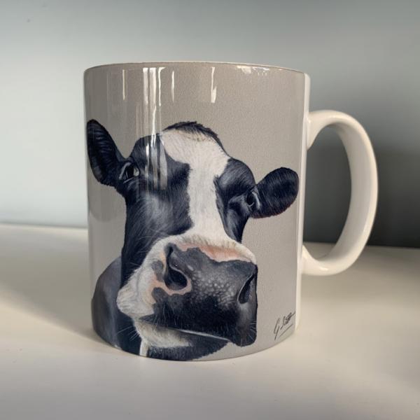 Friesian Cows Head Farming Themed Mug