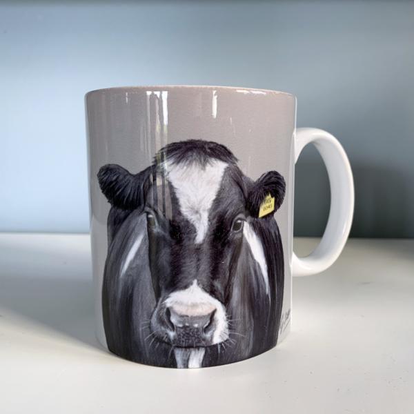Friesian Cow With Tag Mug