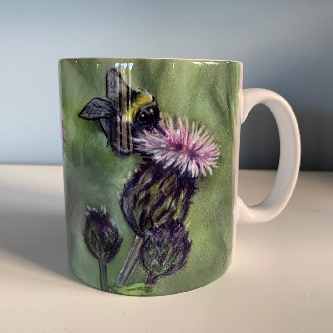 Bee On Thistle Mug