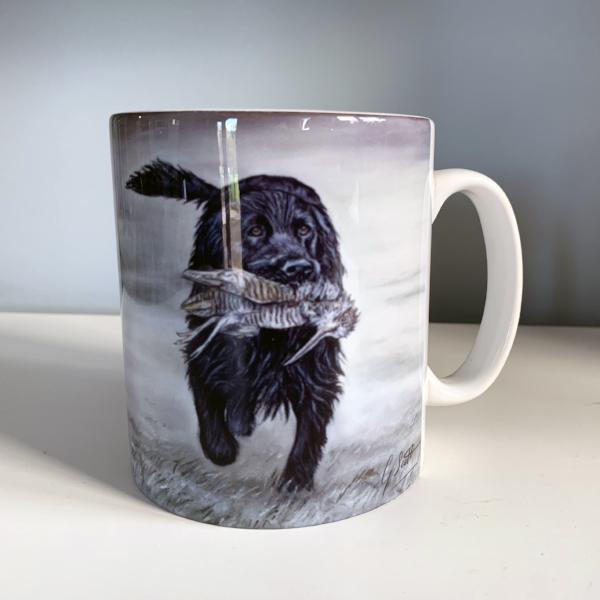 Black Spaniel With Woodcock Hunting Themed Mug