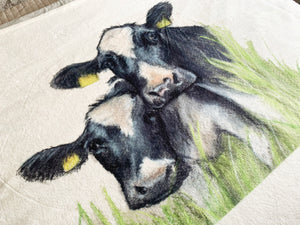 Friesian Cow Soft Blanket