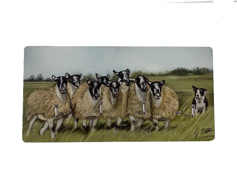 Sheep and Collie Key Holder