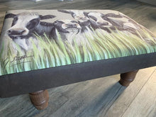 Friesian Cows Through Grass Footstool