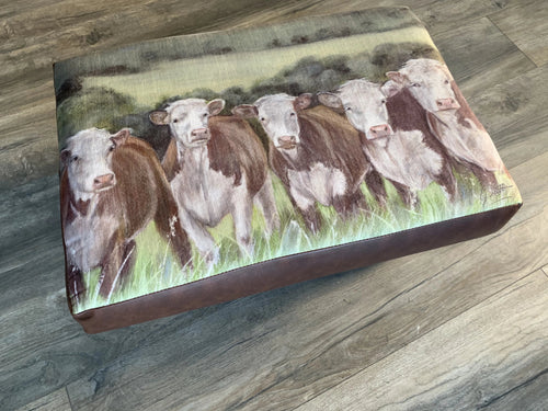 Herefords Farming Themed Footstool
