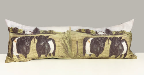 Belted Galloways Farming Scene Lumbar Cushion