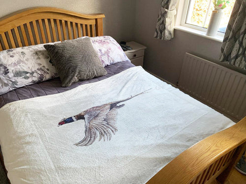 Pheasant Flying Super Soft Blanket