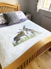 Boxing Hares Super Soft Blanket