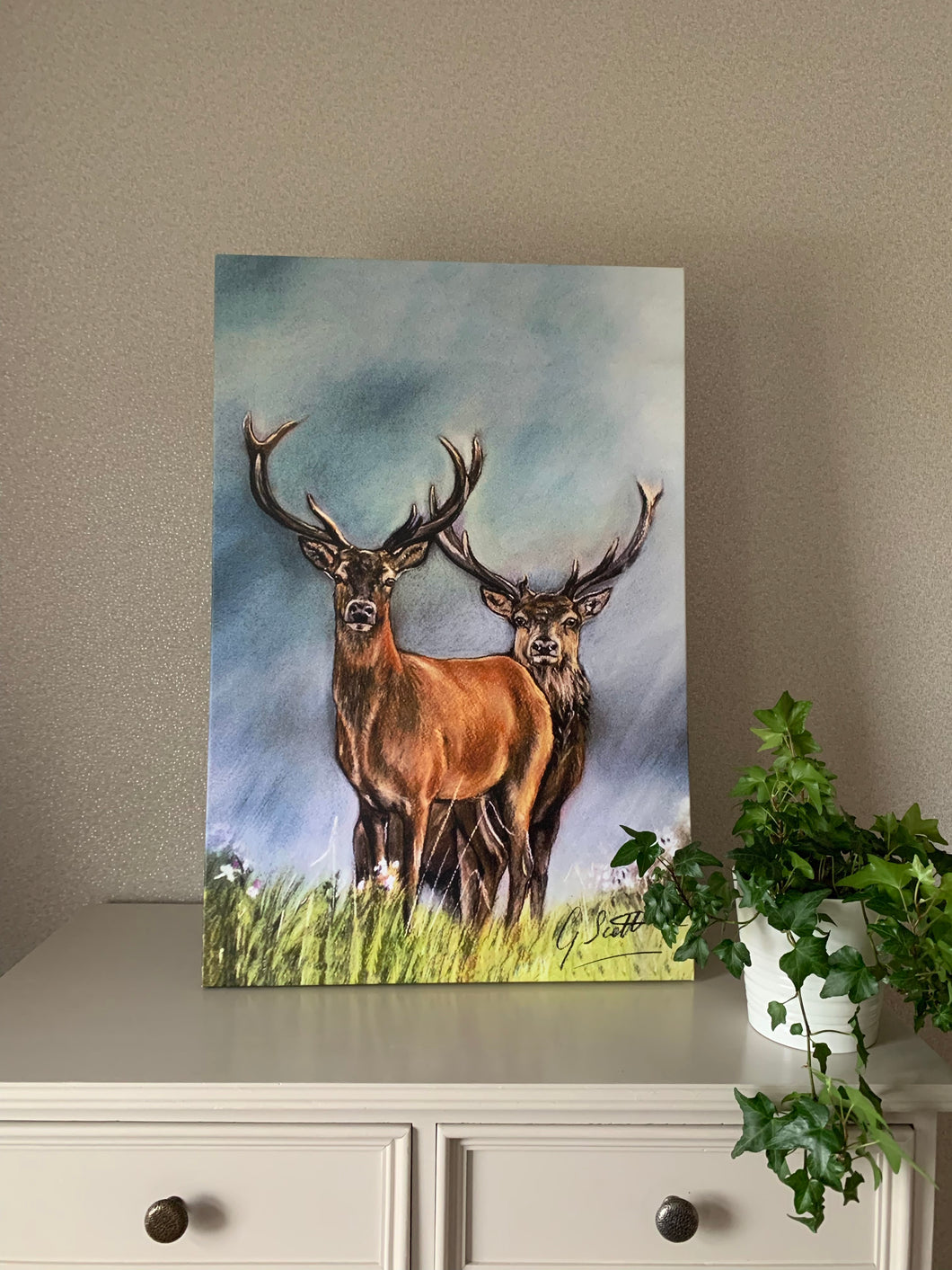 Stags Oblong Canvas Print