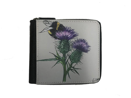 Bee On Thistle Small Luxury Purse