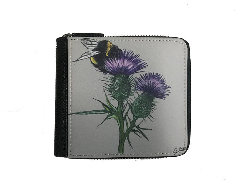 Bee On Thistle Small Luxury Purse