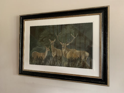 scottish deer stags original pastel painting by grace scott