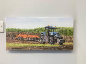 Tractor Rotovating Canvas Print