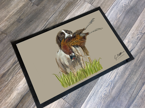 Spaniel With Pheasant Countrysports Themed Mat