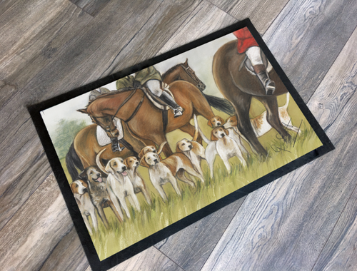 Hunting Scene Countrysports Themed Mat grace scott