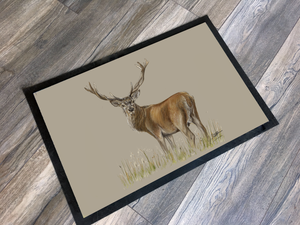 Stag Through Grass Hunting Themed Mat