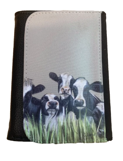 Friesian Cows Through Grass Farming Themed Wallet
