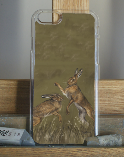 Boxing Hares Phone Case