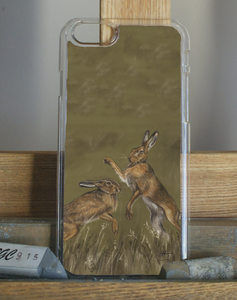 Boxing Hares Phone Case