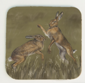 Boxing Hares Coaster - 2