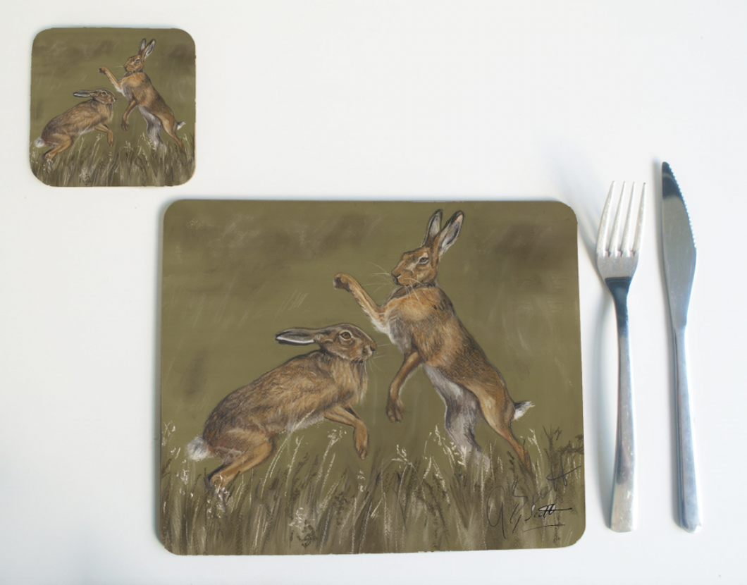 Boxing Hares Placemat -2