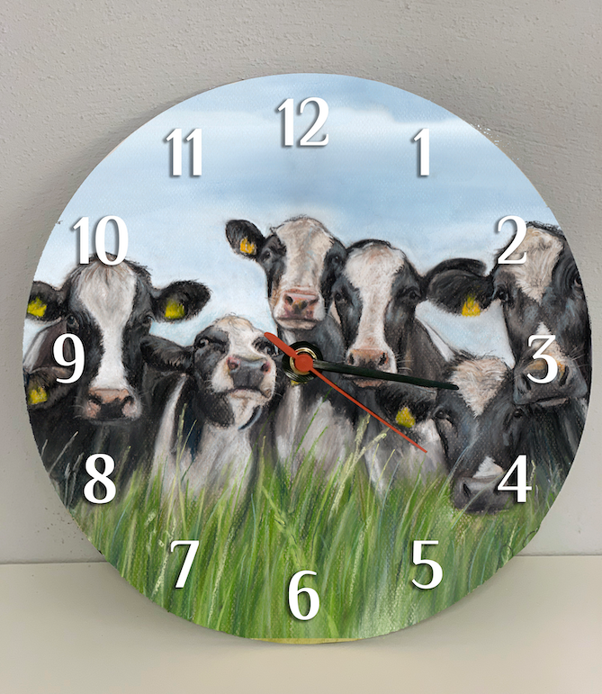 Friesian Cows Clock