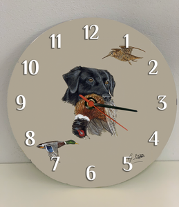 Black Labrador Clock