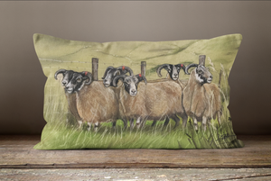 Flock Of Sheep Oblong Cushion