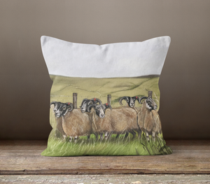 Flock Of Sheep Square Cushion
