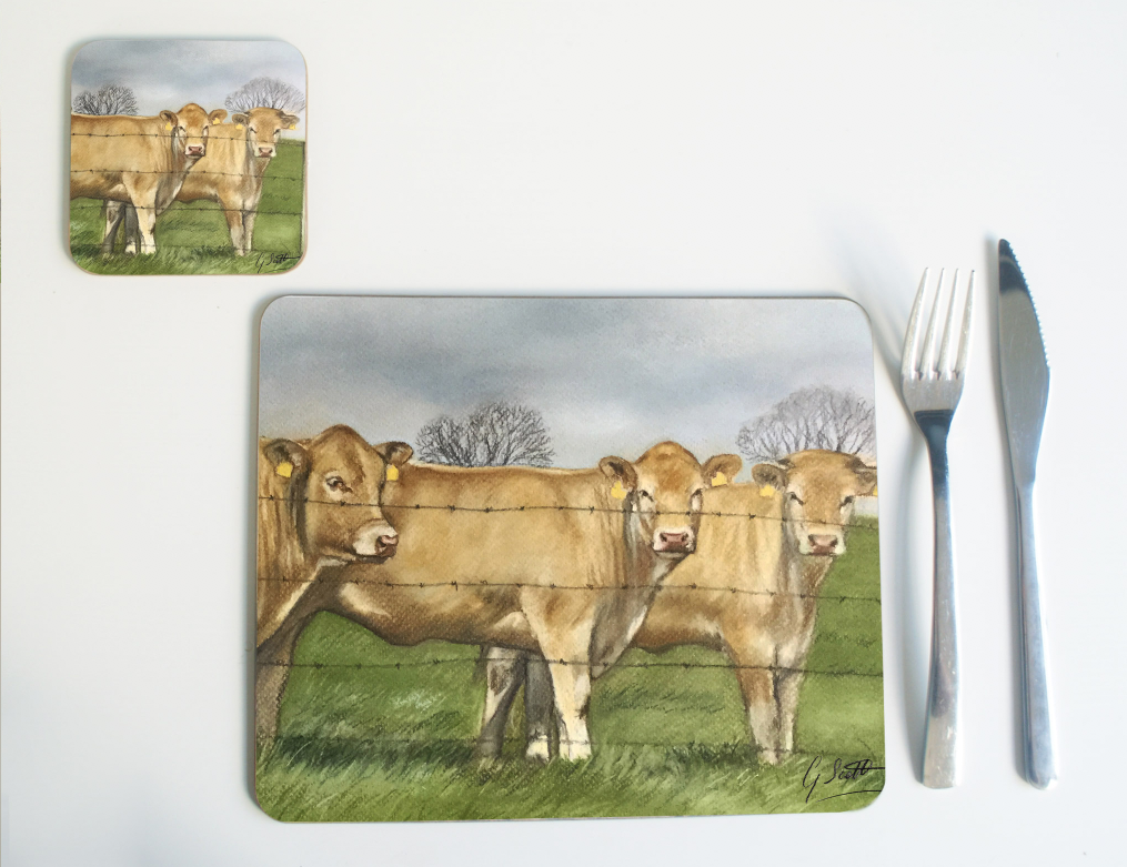 Charolais Over Fence Placemat