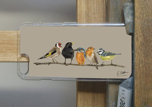 Row Of Garden Birds Phone Case