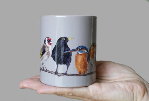 Birds in Row Mug