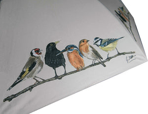 Row Of Garden Birds Umbrella