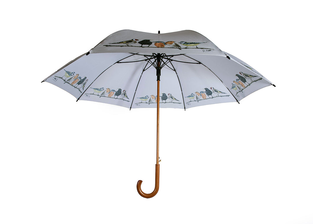 Row Of Garden Birds Umbrella