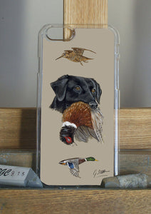 Black Labrador Hunting Themed With Pheasant And Mallard Phone Case