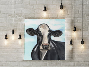 Friesian Cows Head Limited Edition Canvas Print