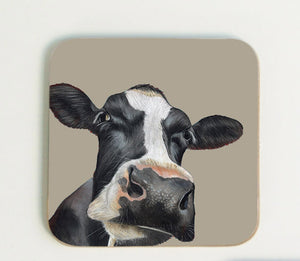 Friesian Cows Head Coaster